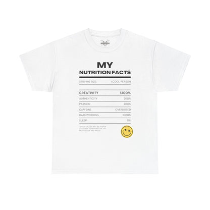 Creative Nutrition Facts Unisex Heavy Cotton Tee