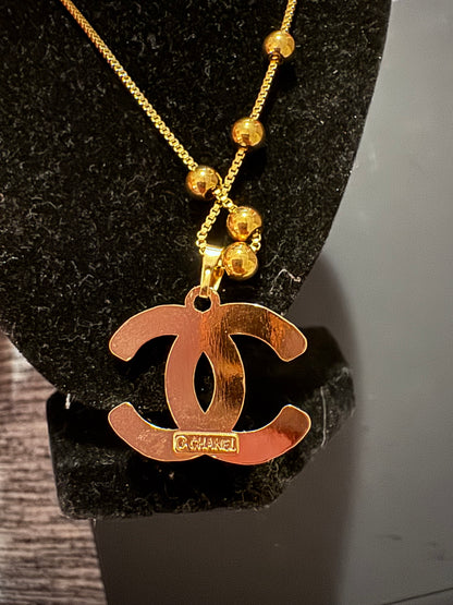 Luxury 18K Gold Plated Necklace – Customizable Stamped Zipper Pull Charm