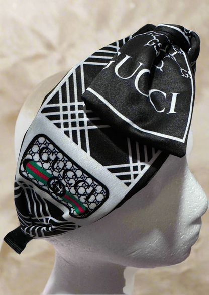 Monochrome Luxe Satin Headband