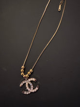 Load image into Gallery viewer, 18k gold plated stainless steel necklace with stamped zipper pull