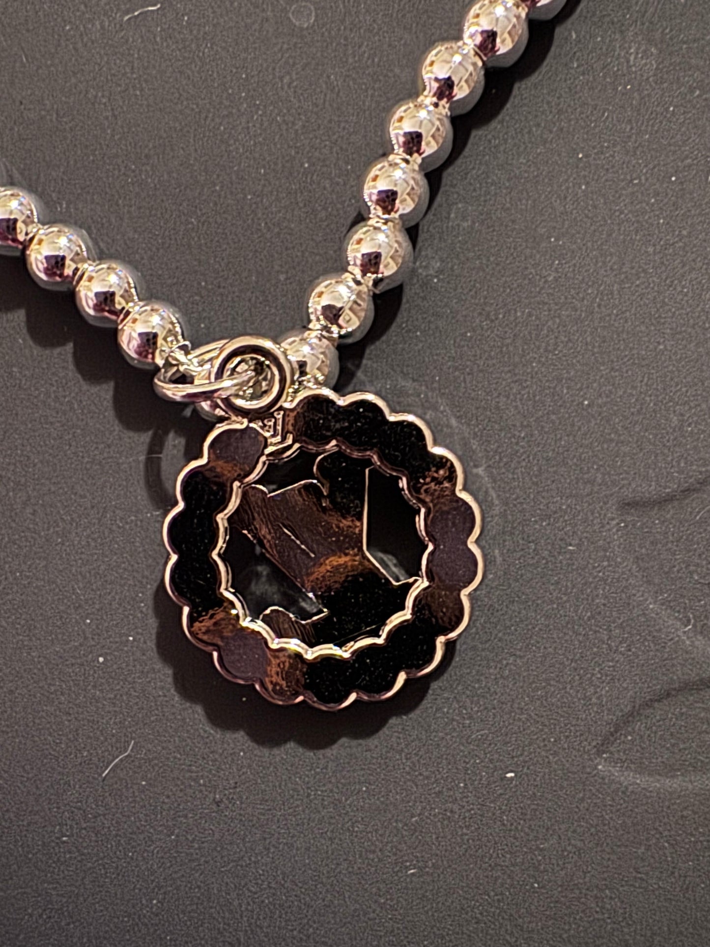 Handmade silver plated beads Bracelet & EARRINGS with designer zipper pull charm