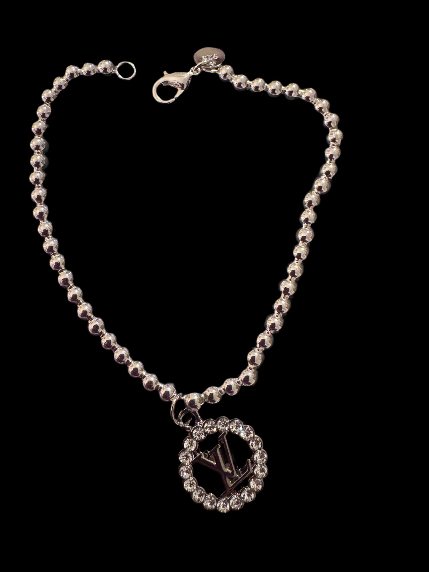 Handmade silver plated beads Bracelet & EARRINGS with designer zipper pull charm