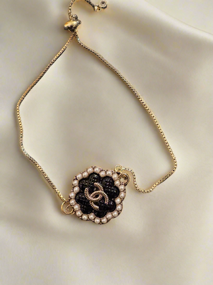 Luxury 18K Gold Plated Charm Bracelet – Customizable Zipper Pull Design