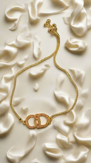 Pink Rhinestone 18K Gold Plated Stainless Steel Bracelet – Customizable Zipper Pull Design