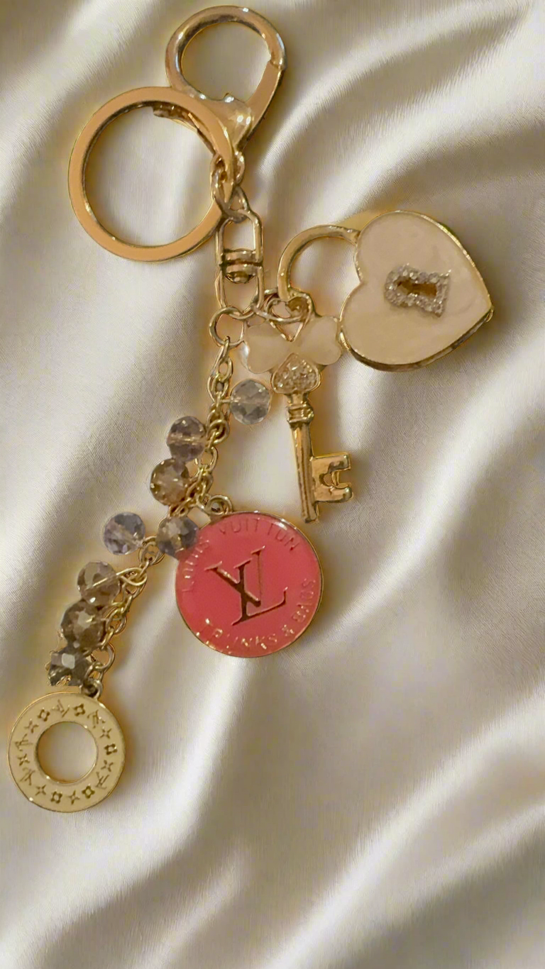 Fashion Handmade Bag Charm keychain with designer zipper pull