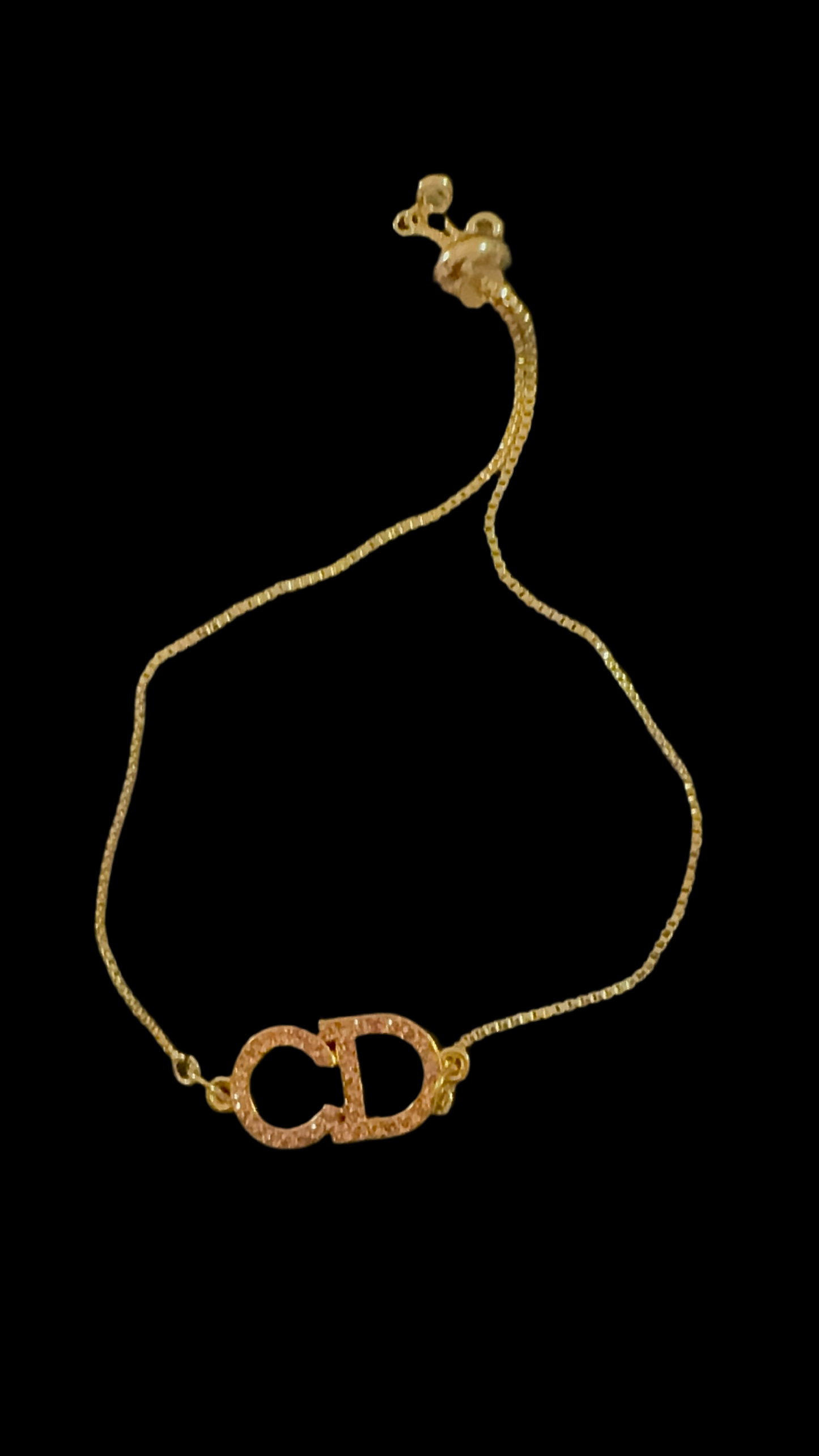 Pink Rhinestone 18K Gold Plated Stainless Steel Bracelet – Customizable Zipper Pull Design