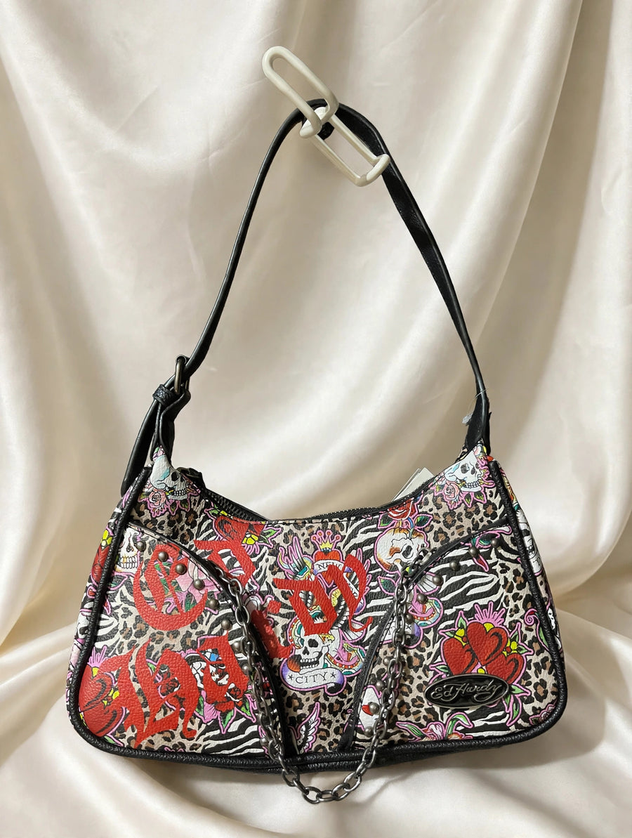 Ed Hardy Tattoo Print Hobo Bag – NWT