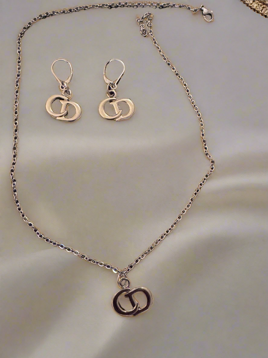 Handcrafted Zipper Pull Jewelry Set – Earrings & Necklace