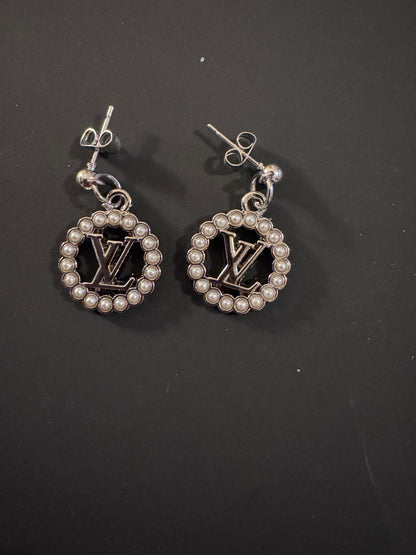 Handmade silver plated beads Bracelet & EARRINGS with designer zipper pull charm