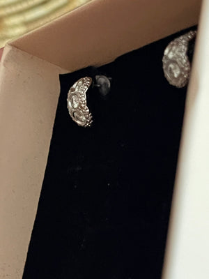 Moissanite Star Cross Spike Drop Earrings