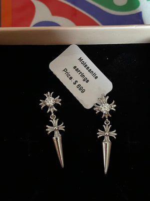 Moissanite Butterfly Ear Climber Earrings