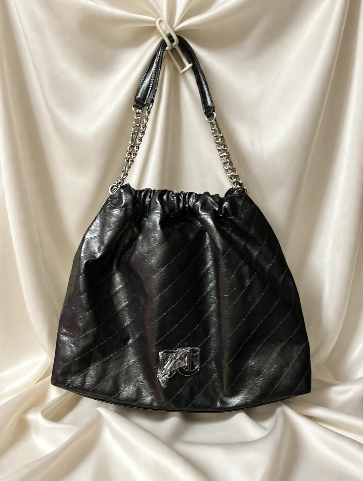 Juicy Couture Black Ruched Quilted Hobo – NWT