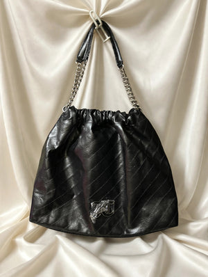 Juicy Couture Black Ruched Quilted Hobo – NWT