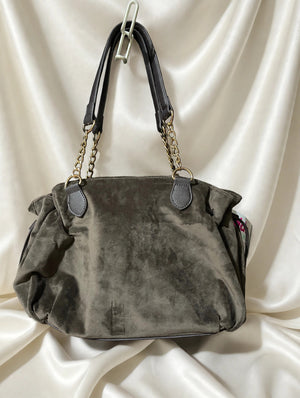 Juicy Couture Brown Velour Crown Hobo – NWT