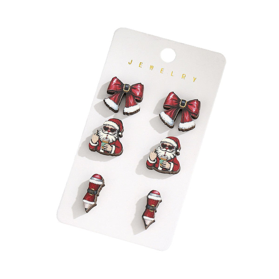 Christmas Earring Set - Holiday Stud Earrings Gift Set