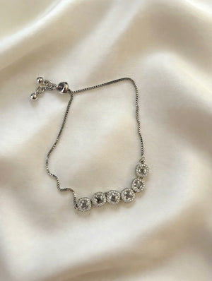 Silver Crystal Tennis Bracelet