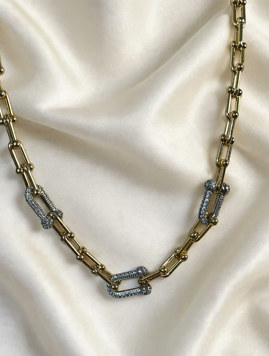 Gold Paperclip Chain Necklace