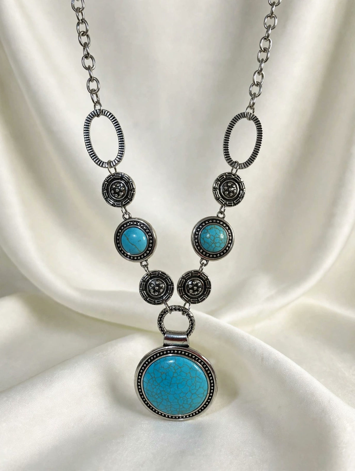 Turquoise Boho Statement Necklace