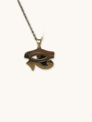 Gold Eye of Horus Pendant Necklace