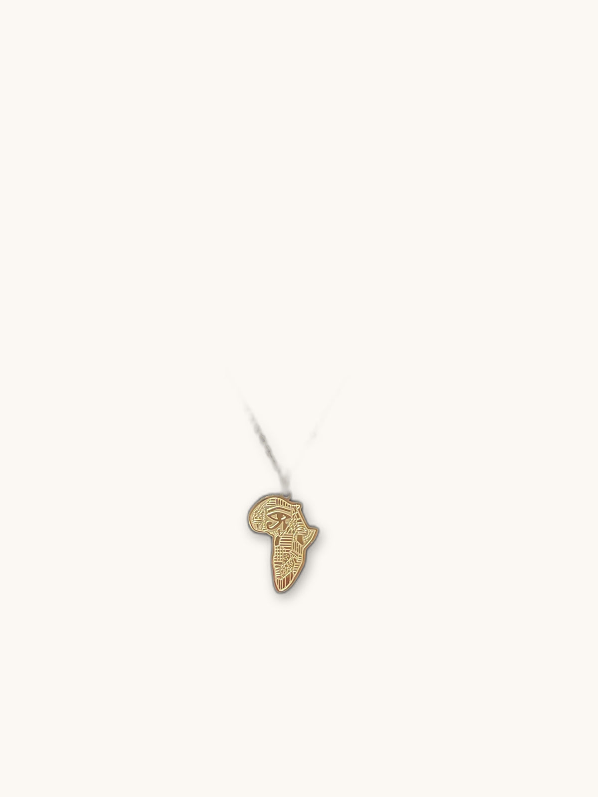 Gold Africa Map Pendant Necklace