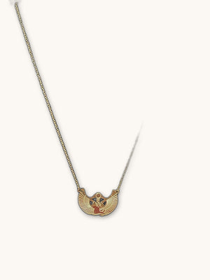 Gold Crescent Moon Pendant Necklace