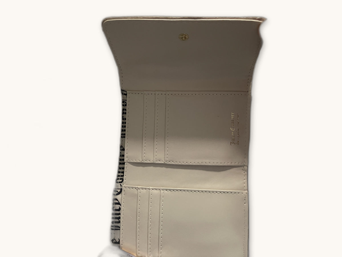 Cream Tri-Fold Flap Wallet