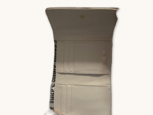 Cream Tri-Fold Flap Wallet