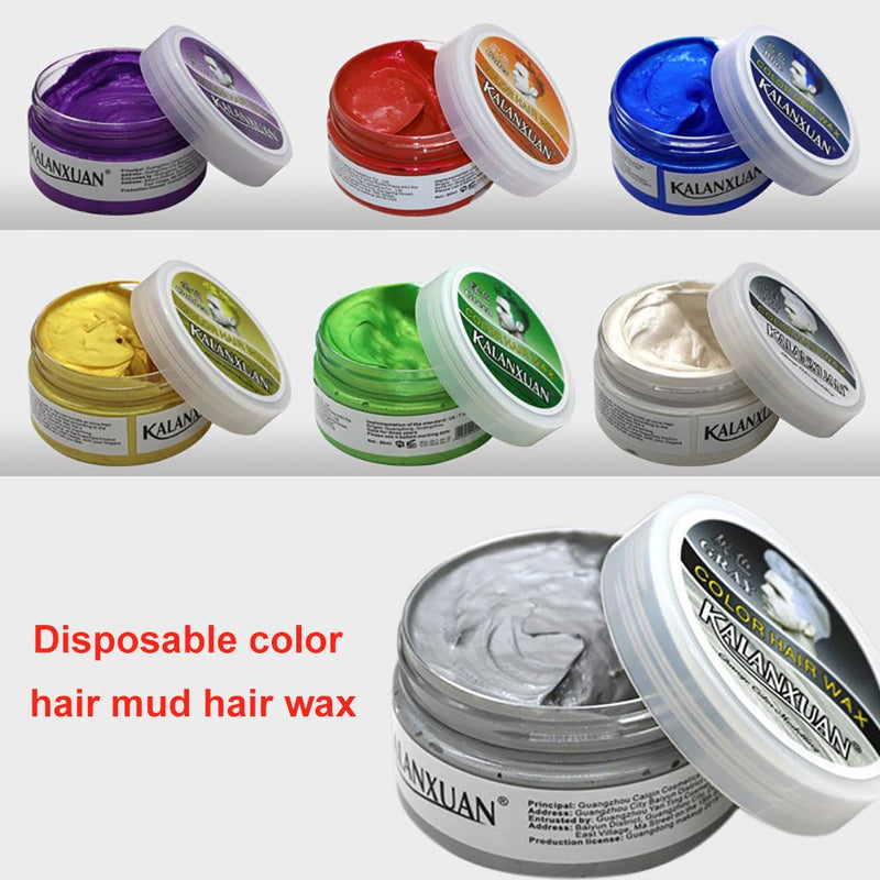 Fashion Temporary Hair Color Dye Mud Wax (9 Colors)