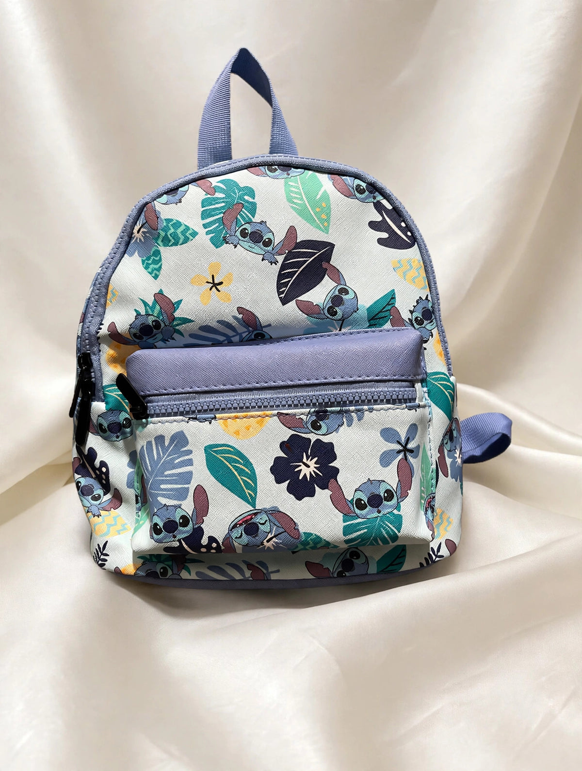 Disney Stitch floral mini backpack, front view