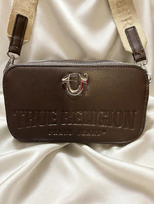True Religion Brown Camera Crossbody Bag – NWT