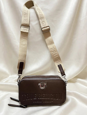 True Religion Brown Camera Crossbody Bag – NWT