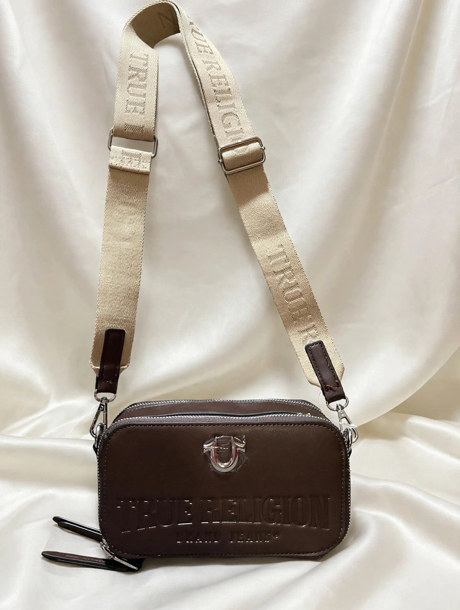 True Religion Brown Camera Crossbody Bag – NWT