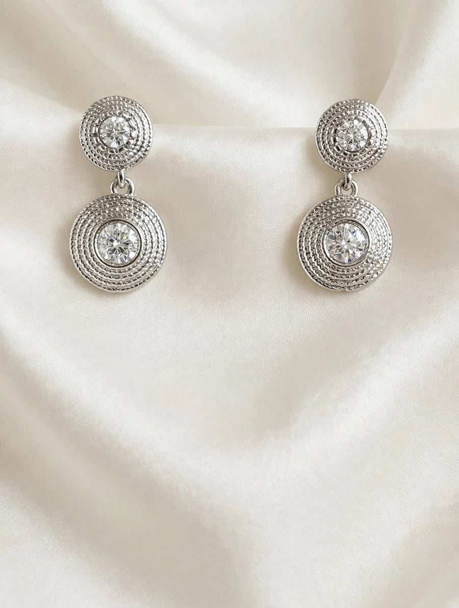 Moissanite Floral Cluster Stud Earrings