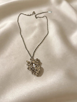 Moissanite floral cluster pendant necklace