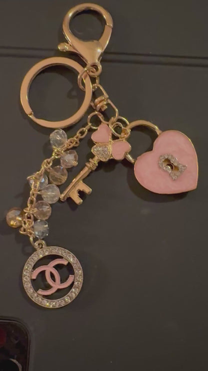 Handmade Designer Bag Charm – Luxury Zipper Pull Keychain