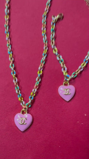 Handcrafted Zipper Pull Jewelry Set – Bracelet  & Necklace