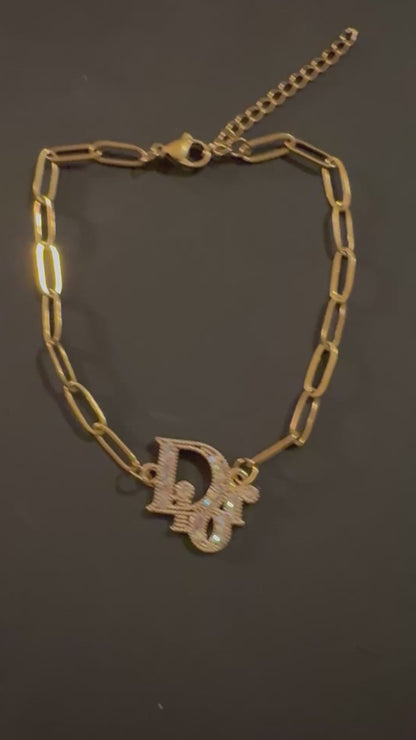 Handmade Personalized Zipper Pull Bracelet – 18K Gold Plated Stainless Steel Jewelry