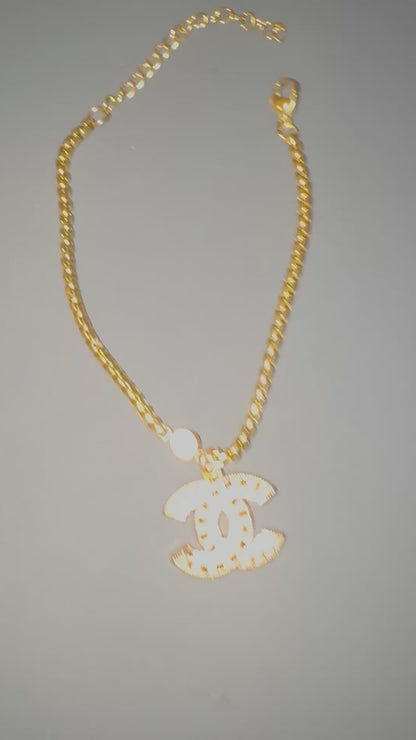 Handmade stampted designer zipper pull Bracelet