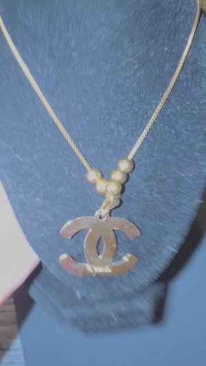 Luxury 18K Gold Plated Necklace – Customizable Stamped Zipper Pull Charm