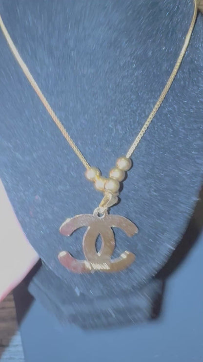 Luxury 18K Gold Plated Necklace – Customizable Stamped Zipper Pull Charm