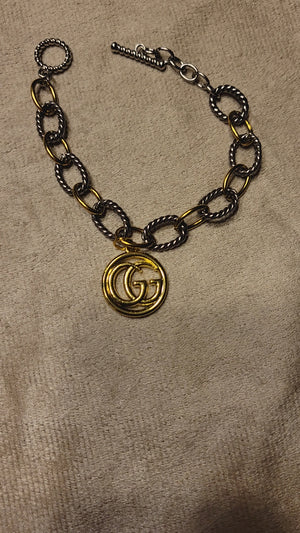 Handmade Stainless Steel Bracelet – Zipper Pull Charm Style