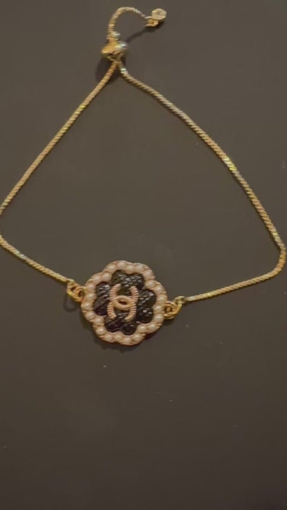 Luxury 18K Gold Plated Charm Bracelet – Customizable Zipper Pull Design