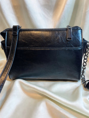 Steve Madden Black Patchwork Crossbody Bag NWT