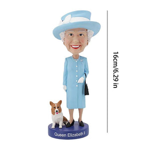 Queen Elizabeth II Figure And Corgi Doll Collection Toy 2022 Car Office Decor