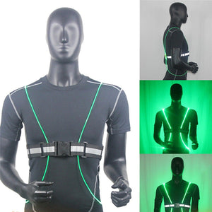 Light Up led safety bike vest Outdoor 360 Reflective LED Flash Driving Vest High For Night Running