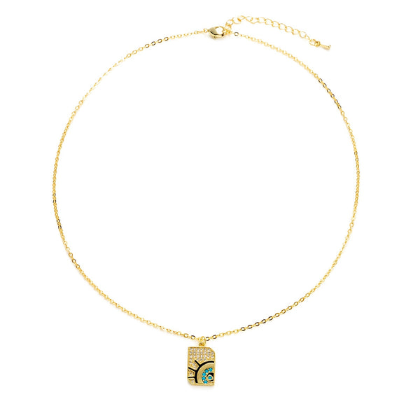 Statement 24K Gold Plated Pendant Necklace