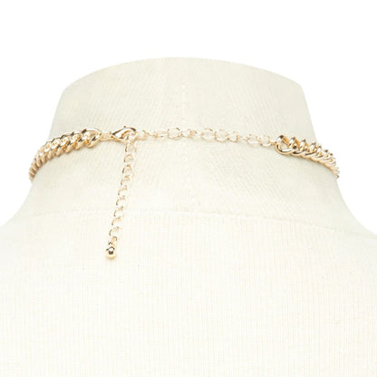 Luxury Heart Lock Choker Necklace – Adjustable Gold or Silver