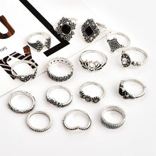 Load image into Gallery viewer, Anniversary Bohemian Retro Crystal Silver 15Pcs Ring set - MomProStore 