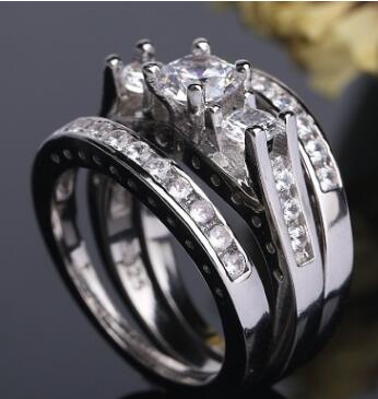 Set of  Engaged zircon ring