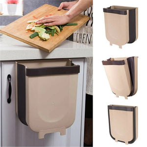 Creative Wall Mounted Foldable Hanging Trash Cabinet Door Waste Bin